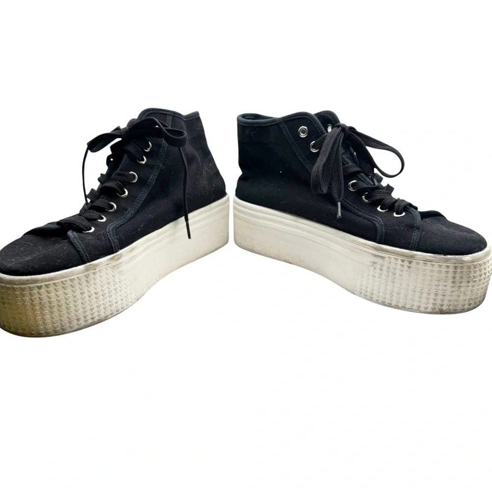 Nasty Gal Platform High Top Chunky Lace‎ Up Sneakers size 7